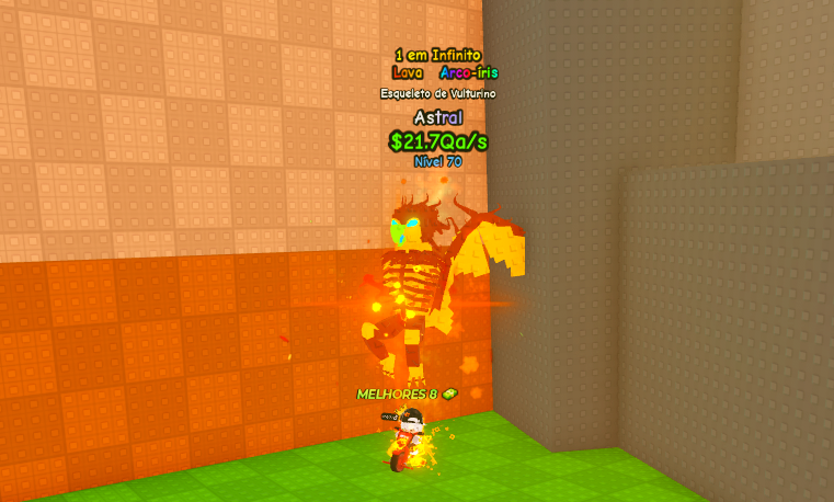 1 ASTRAL ESQUELETO  NIVEL 70max LAVA + ARCO IRIS